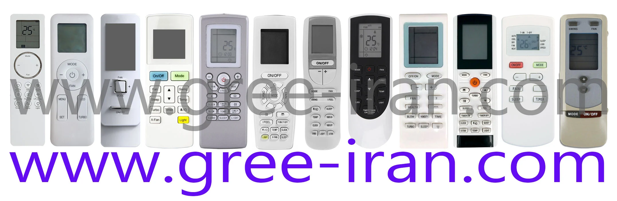 انواع ریموت کنترل کولر گازی گری